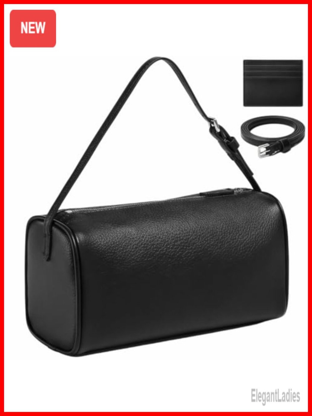 Genuine Leather Crossbody Bag Adjustable Strap Shoulder Purse